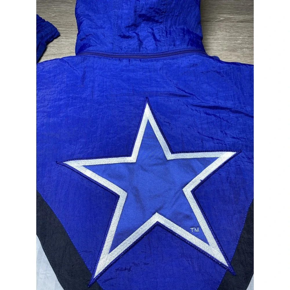 Vintage 90's Apex One Pro Line Dallas Cowboys NFL Zip-Up Jacket Men Size MEDIUM